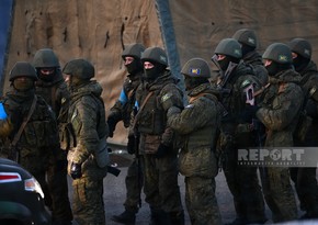 Russian peacekeepers bring additional forces to protest site on Shusha-Khankandi road