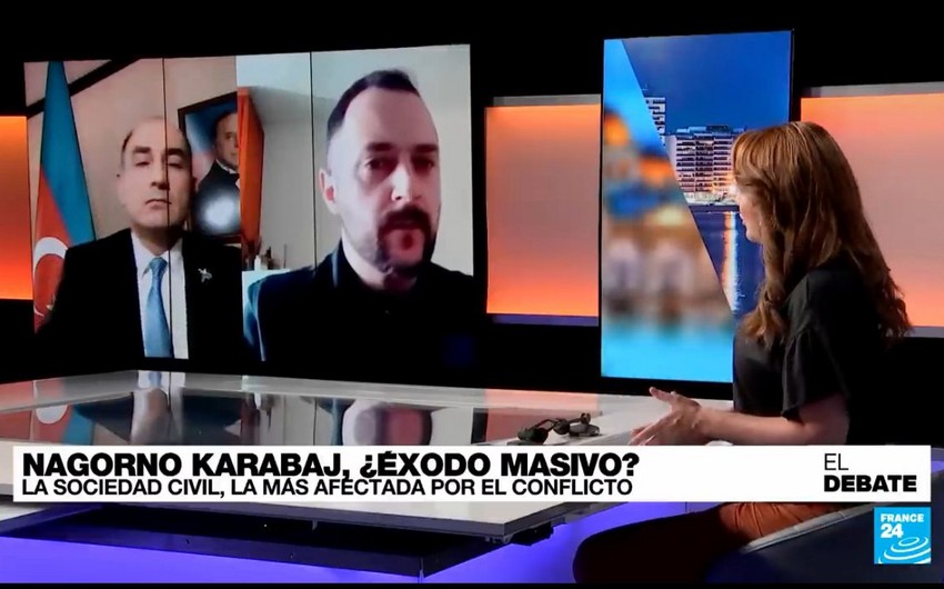 Azərbaycanlı diplomat “France 24” telekanalının efirində Ermənistanı sülh masasına oturmağa çağırıb