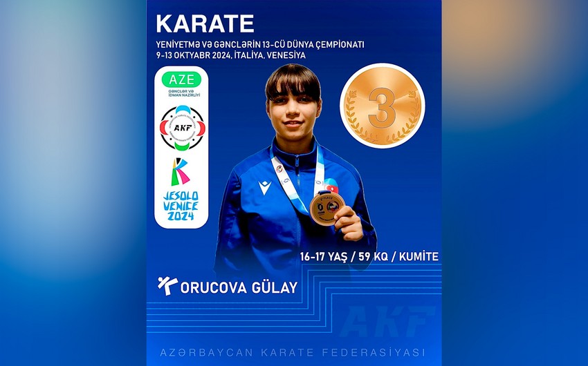 Azərbaycan karateçisi İtaliyada bürünc medal qazanıb