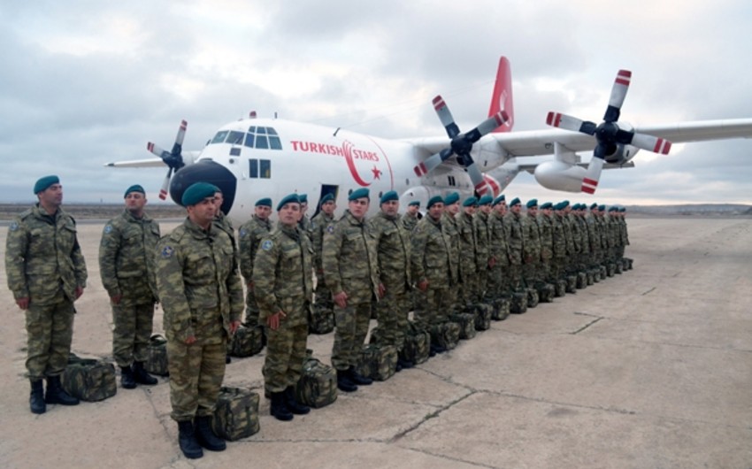 A group of Azerbaijani peacekeepers returned home from Afghanistan