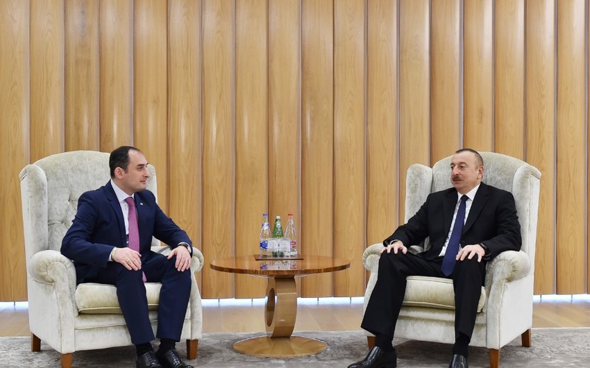 President Ilham Aliyev meets with Georgian first vice prime minister