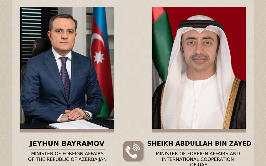 Azerbaijani FM and UAE Minister of Foreign Affairs and International Cooperation hold phone conversation 