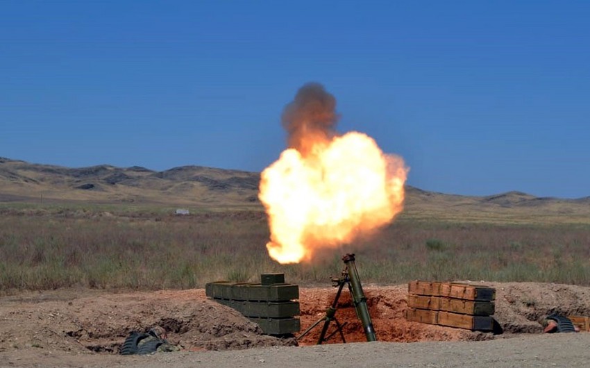 “Artilleriya atəşinin ustaları” müsabiqəsində sınaq atışları icra olunub - VİDEO