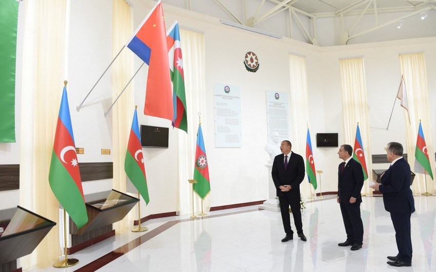 Azərbaycan Prezidenti Beyləqanda Bayraq Muzeyinin açılışında iştirak edib