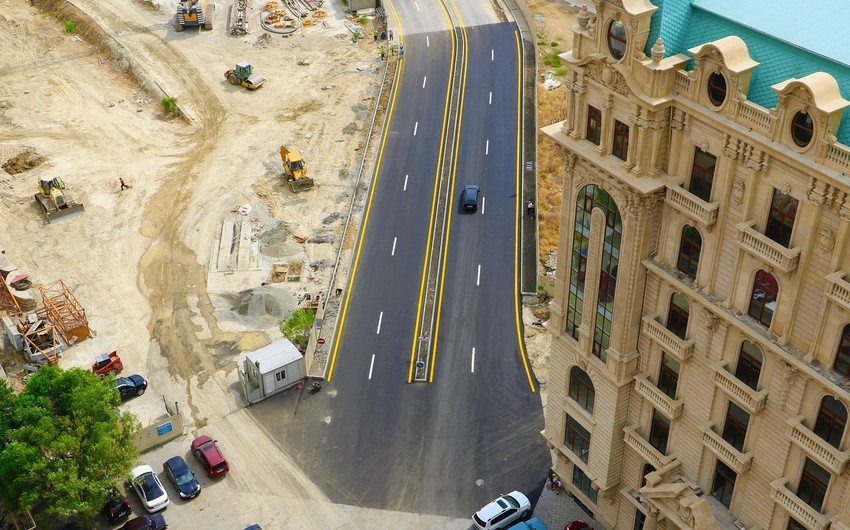 Просевшая дорога в Баку восстановлена