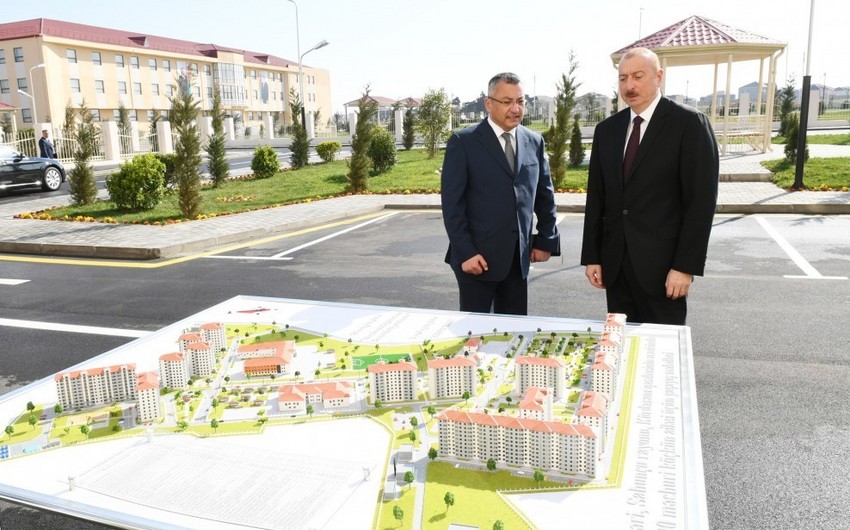 Prezident Kürdəxanıda məcburi köçkün ailələri üçün yeni yaşayış kompleksinin açılışında iştirak edib - FOTOLAR - YENİLƏNİB-2