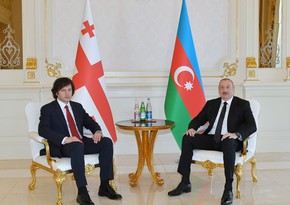 Azerbaijani President holds one-on-one meeting with Prime Minister of Georgia - UPDATED 