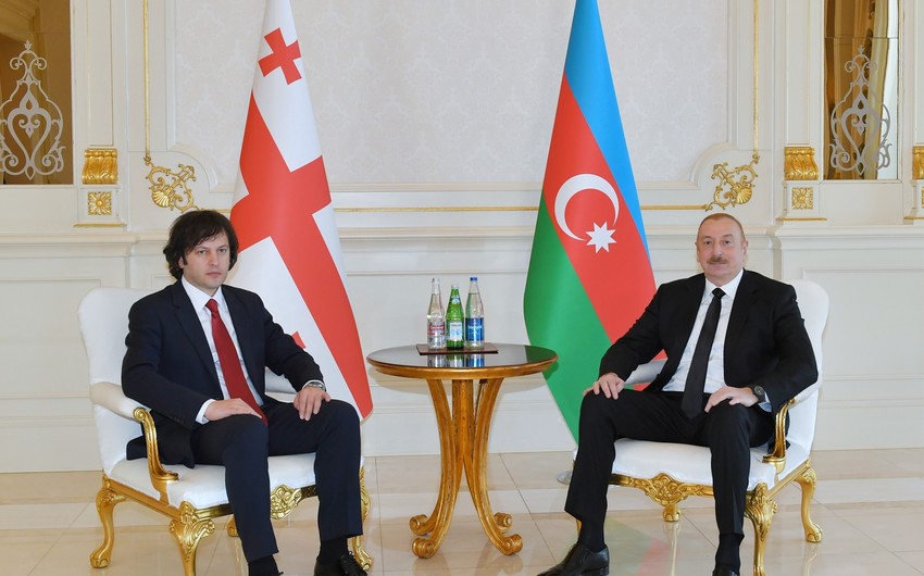 Azerbaijani President holds one-on-one meeting with Prime Minister of Georgia - UPDATED 