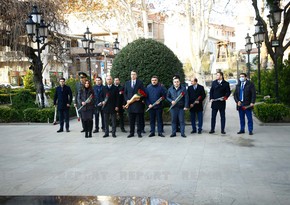 Monument to Heydar Aliyev visited in Tbilisi