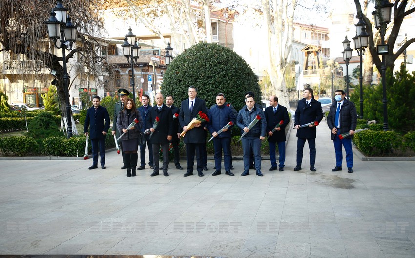 Monument to Heydar Aliyev visited in Tbilisi