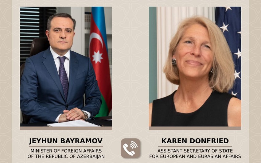 Джейхун Байрамов провел телефонный разговор с помощником Госсекретаря США Карен Донфрид