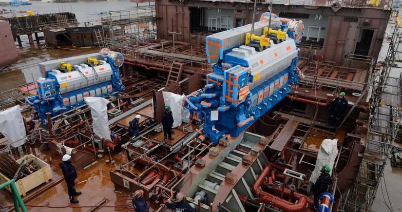 ASCO: Installation of main engines on Ro-Pax type ferry completed