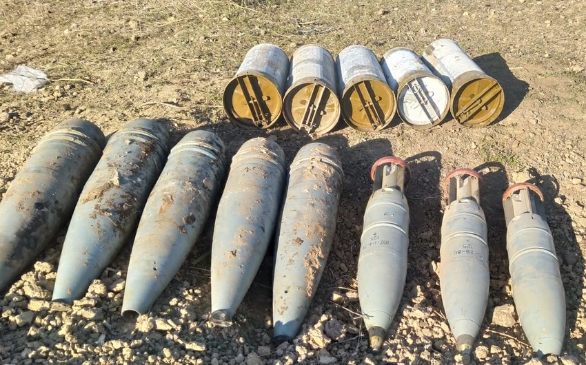 В прифронтовых районах обнаружены неразорвавшиеся армянские боеприпасы