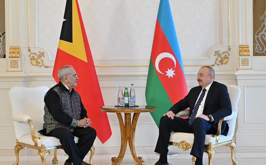 Президент Азербайджана Ильхам Алиев принял президента Тимор-Лесте Жозе Рамуша Орту 