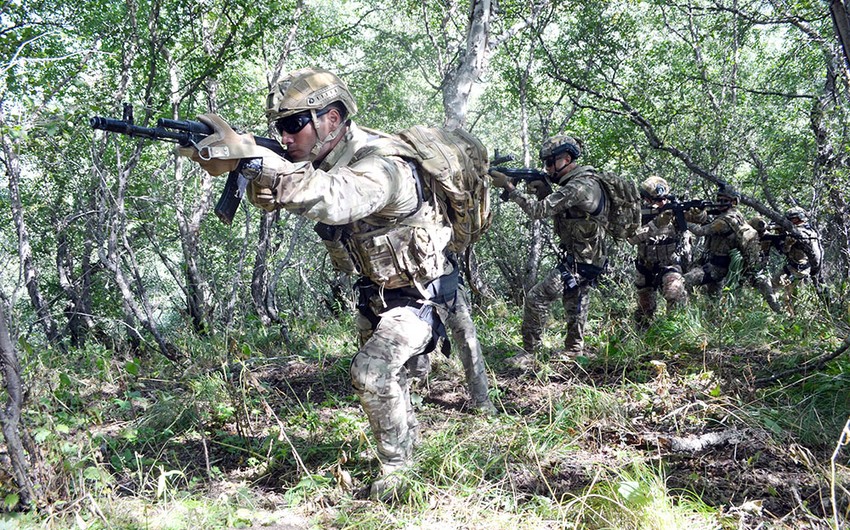 Marine units personnel of Azerbaijani Navy hold exercise