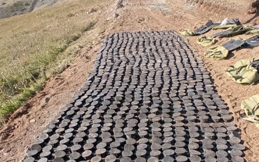 Mines buried by illegal Armenian armed groups discovered on Saribaba heights