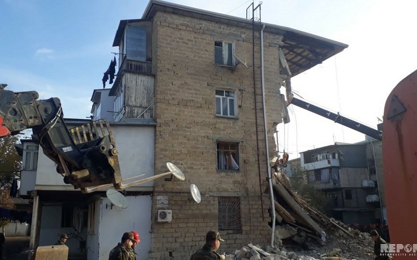 Nazir müavini: Gəncədə partlayış baş verən binanın sakinləri üçün yeni bina tikiləcək