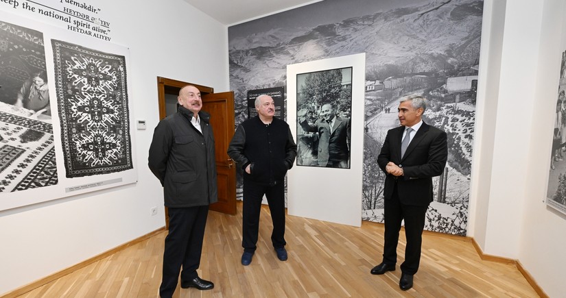 Президенты Азербайджана и Беларуси посетили выставку Гейдар Алиев и Карабах в Шуше