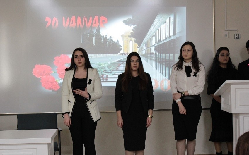 Seçenov Universitetinin Bakı filialında 20 Yanvar faciəsi qurbanları yad edilib