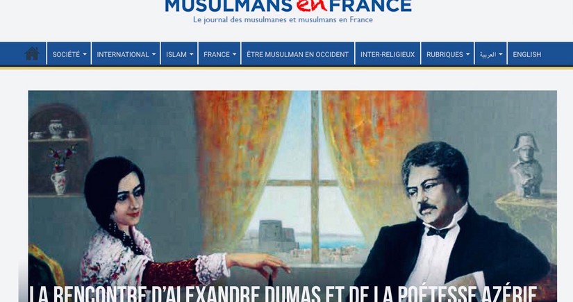 French news portal publishes article about Khurshidbanu Natavan