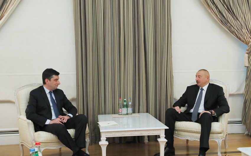 Президент Ильхам Алиев принял делегацию во главе с министром экономики и устойчивого развития Грузии