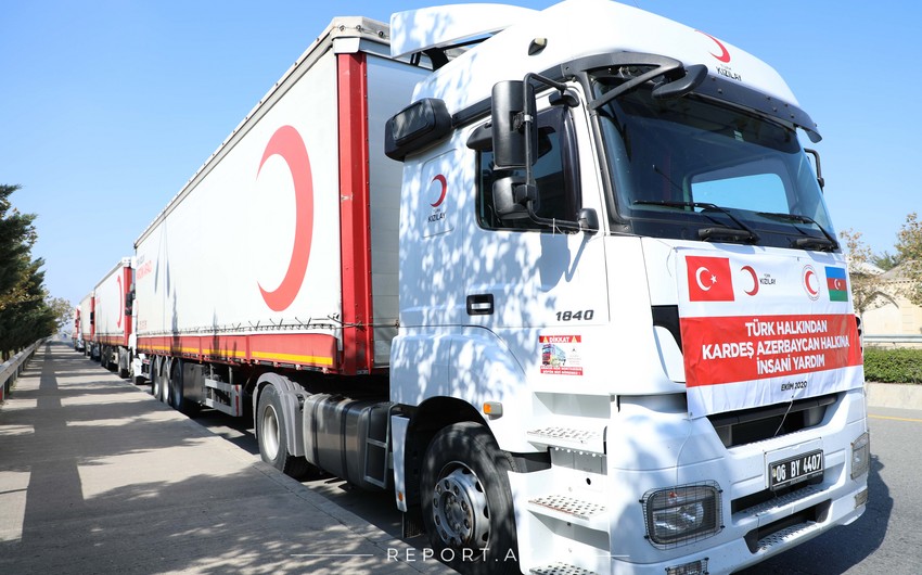 Потерявшим дома в результате армянской провокации доставляют помощь из Турции