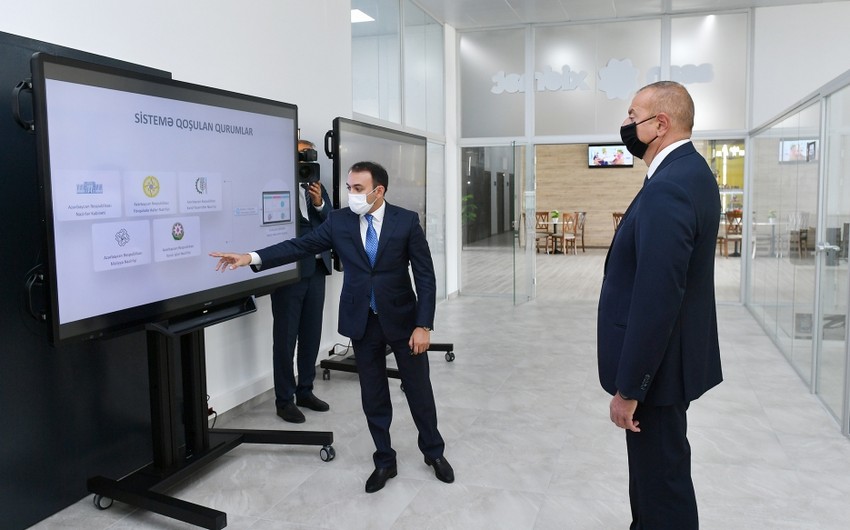 Ильхам Алиев принял участие в открытии центра ASAN xidmət № 6 в Баку