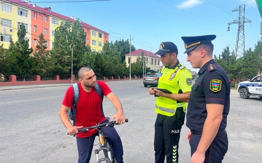 Qusarda qaydaları pozan velosipedçilərə qarşı profilaktik tədbir keçirilib