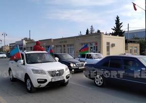 Жители Кюрдемира восторженно встретили весть о победе
