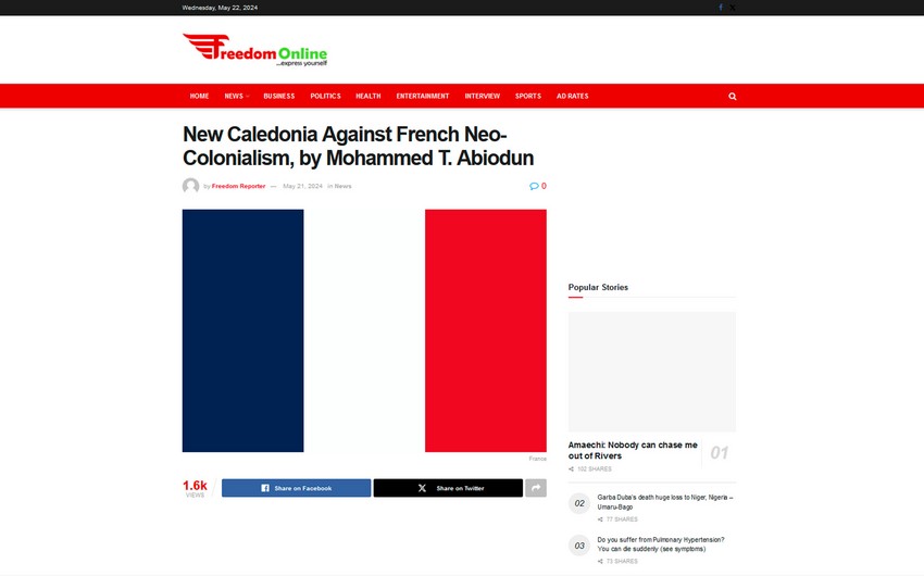 New Caledonia’s struggle against French neo-colonialism covered in African press