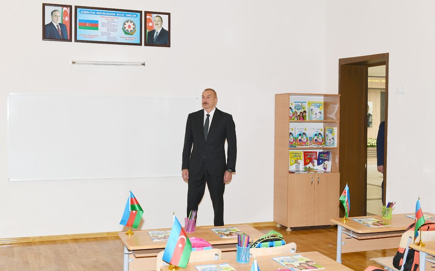 Президент принял участие в открытии школы имени А.Агарунова