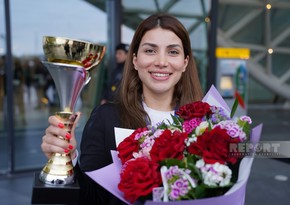 Чемпионка Европы Ульвия Фаталиева вернулась на родину