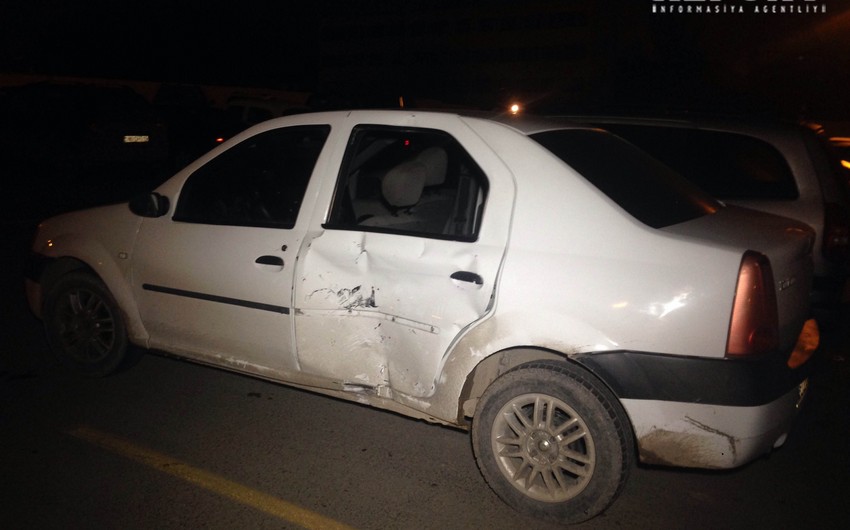 В Баку мопед столкнулся с автомобилем, один человек пострадал - ФОТО