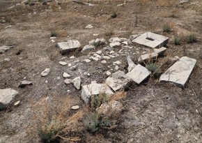 Foreign journalists visit cemetery destroyed by Armenians in Jabrayil region