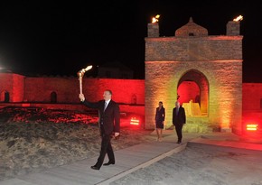 President Ilham Aliyev attended the ceremony to light the flame of Baku-2015 first European Games