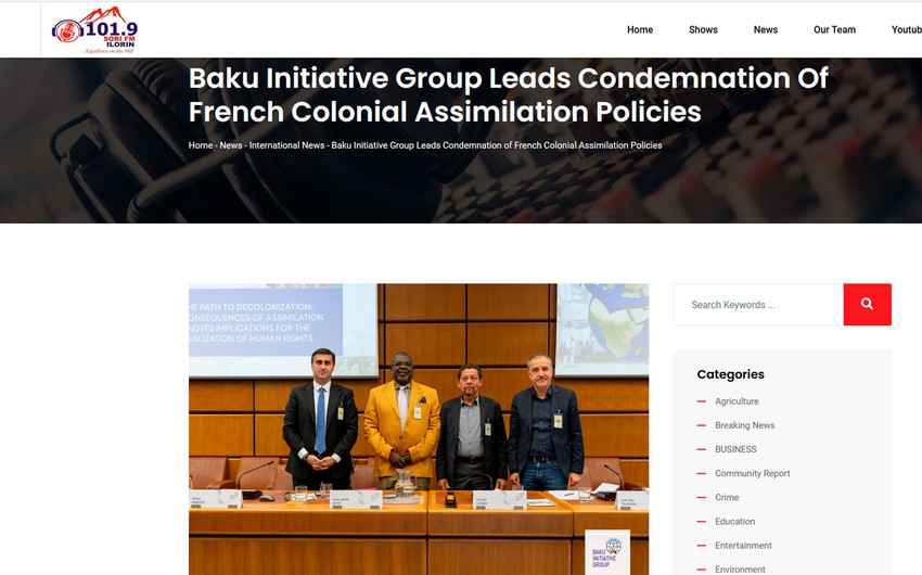 Baku Initiative Group in spotlight of African media