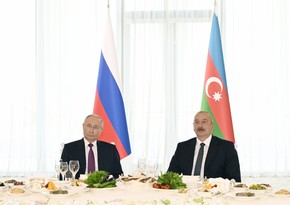 State reception hosted by President Ilham Aliyev in honor of Russian President Vladimir Putin in Baku 