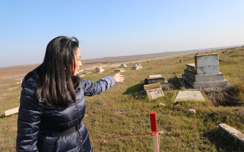 Ombudswoman conducts fact-finding mission at destroyed cemeteries in Fuzuli, Zangilan