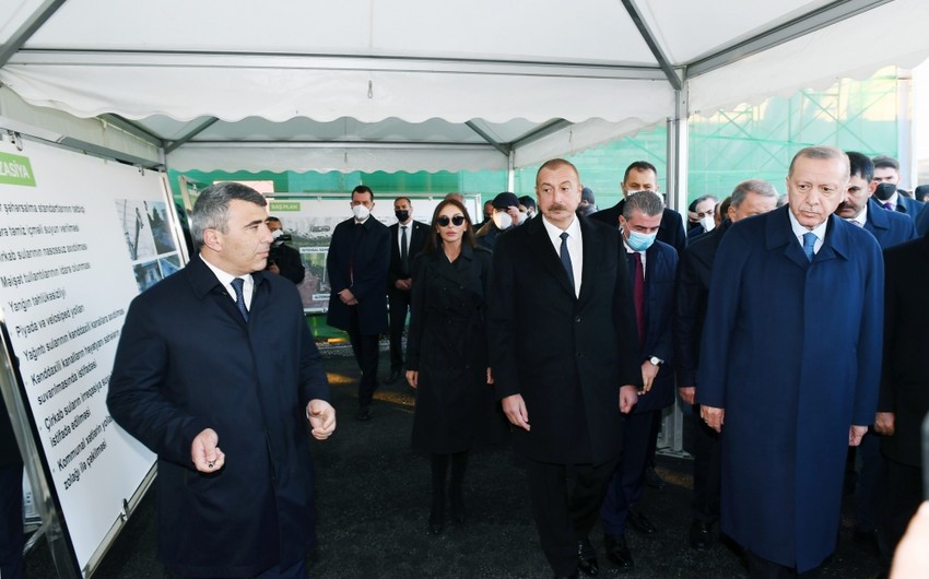 Azerbaijani, Turkish presidents inspect Smart Village project in Zangilan