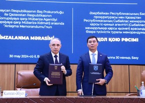 Подписан Меморандум между Генпрокуратурой Азербайджана и Агентством по противодействию коррупции Казахстана