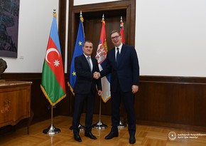 Jeyhun Bayramov meets with Serbian President