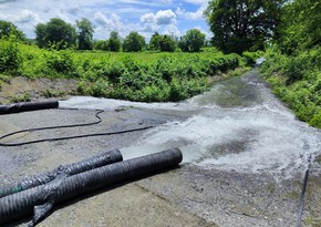 В озере Нохур продолжаются меры по снижению уровня воды