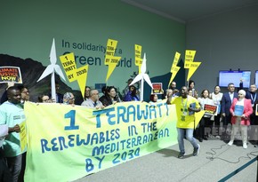 Climate justice activists hold action at COP29