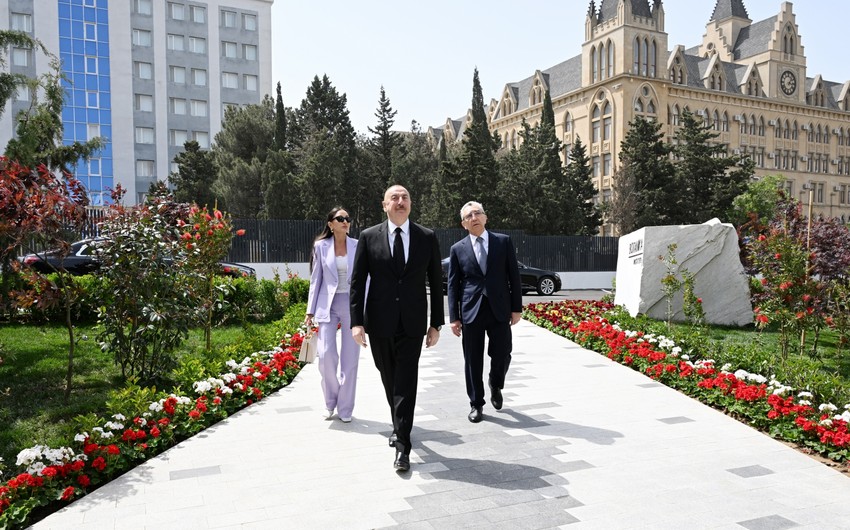 President Ilham Aliyev and First Lady Mehriban Aliyeva attend opening of new building of Institute of Botany in Baku 