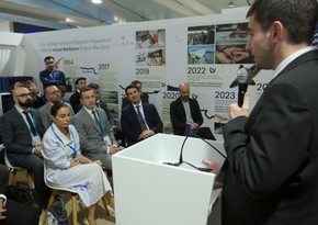 Лейла Алиева приняла участие в выпуске в воду мальков рыб в Зеленой зоне COP29