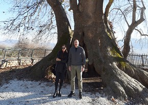 President Ilham Aliyev views ‘Chinar sacred place’ monument complex in village of Shikh Dursun of Khojavand district