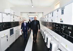 Ильхам Алиев принял участие в открытии новой подстанции в Джебраиле