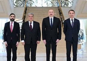 President Ilham Aliyev receives President of FC Barcelona