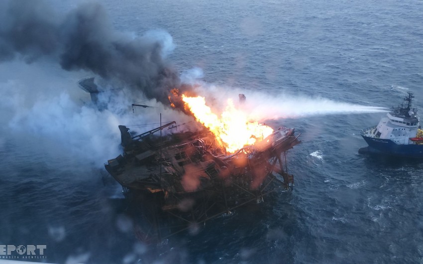 ​Пожар на 10-й морской платформе в месторождении Гюнешли полностью ликвидирован