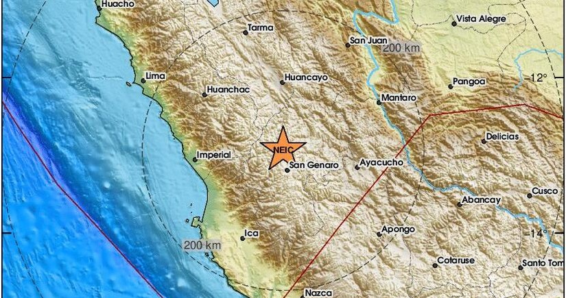 В Перу произошло сильное землетрясение